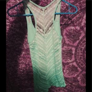 AE ombré lace back tank